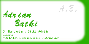 adrian batki business card