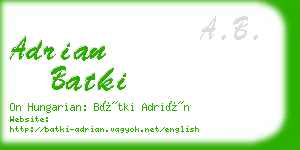 adrian batki business card